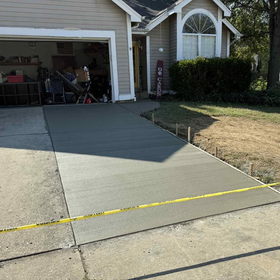 After: Brick Ranch Driveway Rebuild by True Form Concrete