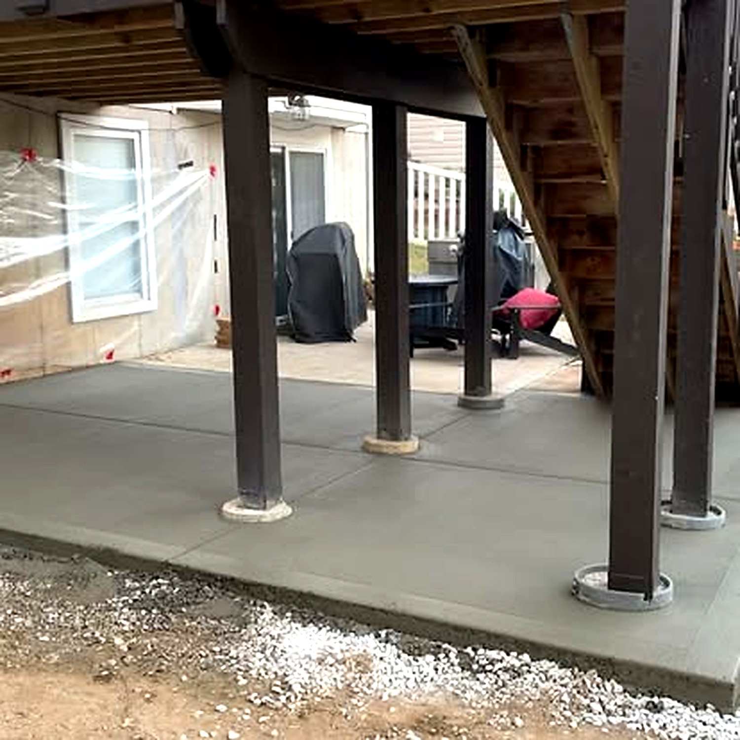 True Form Concrete — Under-Deck Patio in St. Charles